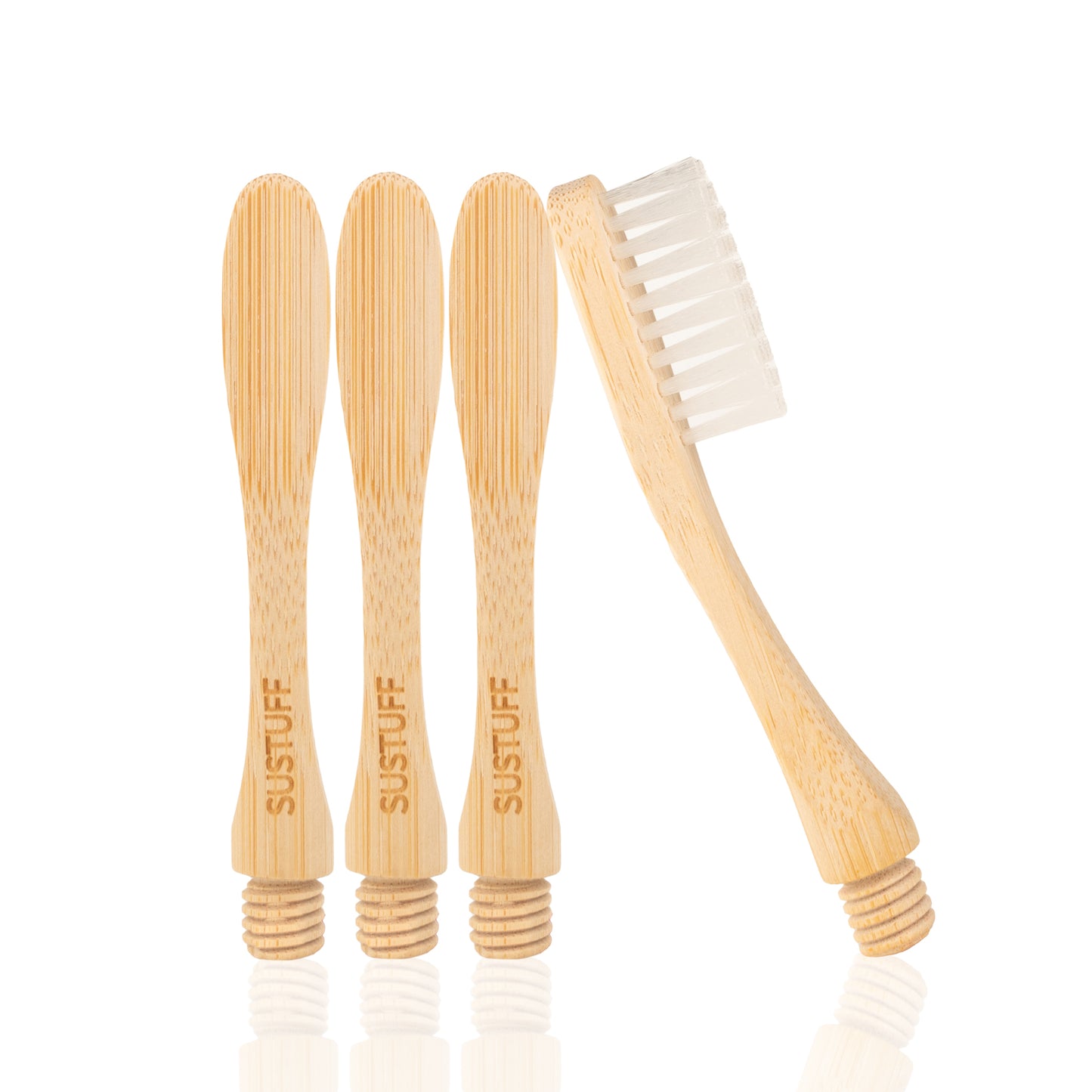 Bamboo 4-pack Toothbrush Head Refills (Plant-Based Bristles)