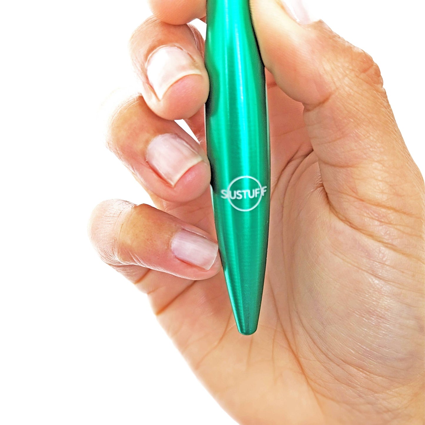 Minimalist Bamboo Toothbrush with 3 Detachable Heads (Jungle Green)
