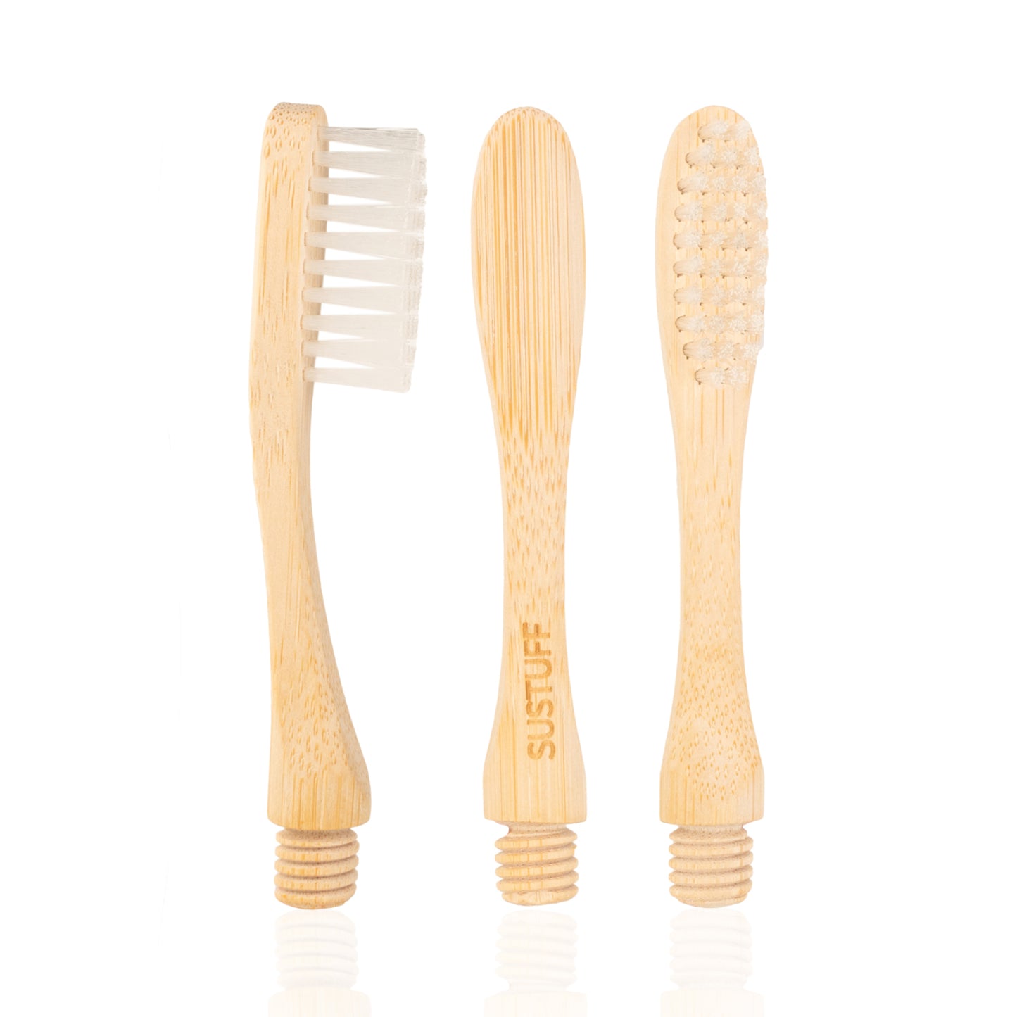 Bamboo 4-pack Toothbrush Head Refills (Plant-Based Bristles)