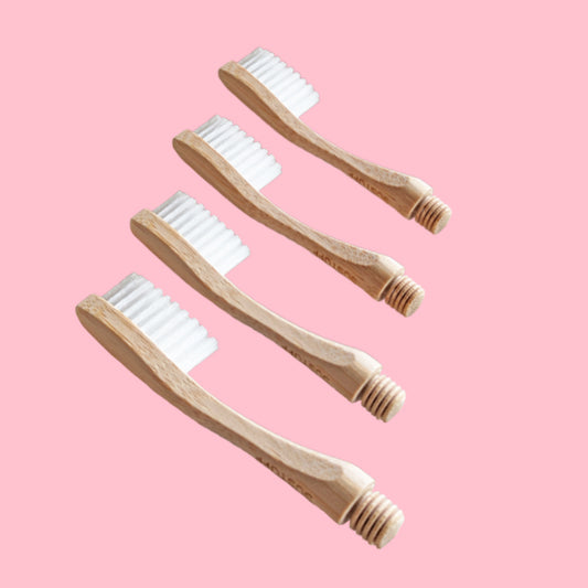 Bamboo 4-pack Toothbrush Head Refills (Plant-Based Bristles)